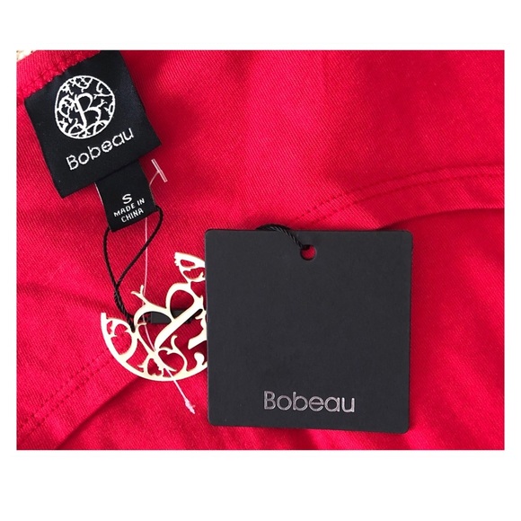 NWT BOBEAU RED TANK TOP WITH SCALLOPED TRIM - Picture 6 of 7